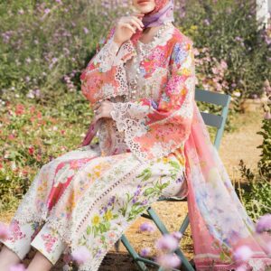 MPrints Lawn by Maria - 9B 3 Piece Unstitched Printed Lawn Suit | MPT-2509-B